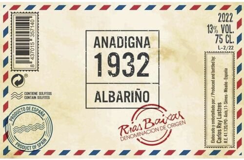 Anadigna 1932 Rias Baixas Albarino