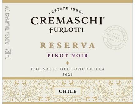 Cremaschi Furlotti Pinot Noir Reserva Valle del Loncomilla