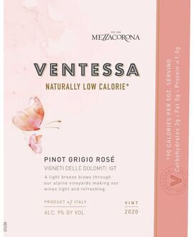 Ventessa Naturally Low Calorie Pinot Grigio Rose