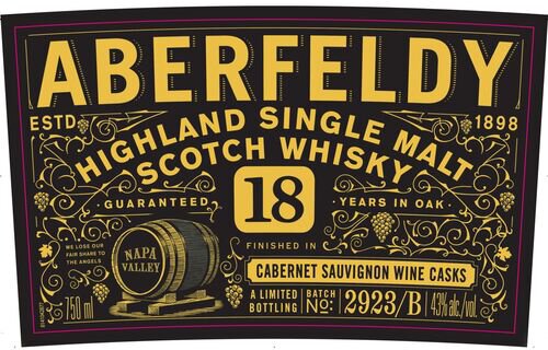 Aberfeldy 18 Years Cabernet Sauvignon Wine Cask Single Malt Scotch Whisky
