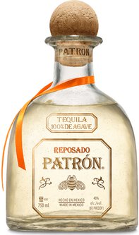 Patron Reposado Tequila 100% de Agave (w/ 2 Rocks Glasses)