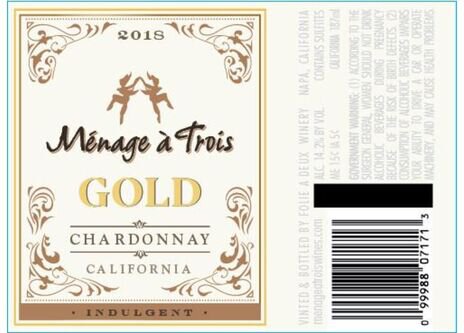 Menage a Trois Gold Chardonnay