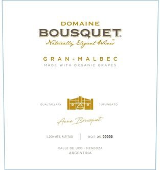 Domaine Bousquet Malbec Grande Reserve Tupungato Valley