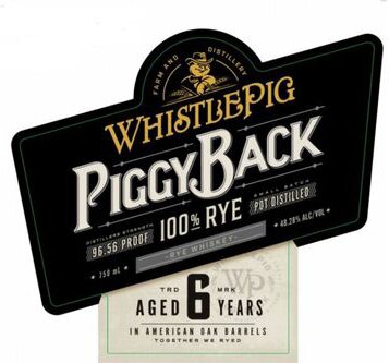 WhistlePig 6 Years Old PiggyBack 100% Rye Whiskey 96.56 Proof