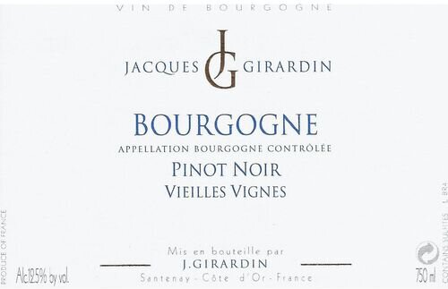 Domaine Jacques Girardin Bourgogne Pinot Noir Vieilles Vignes