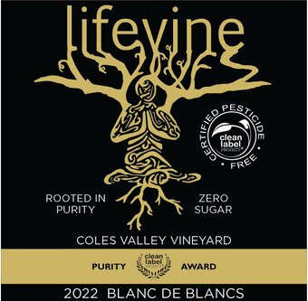 Lifevine Blanc De Blancs Coles Valley Vineyard Zero Sugar Umpqua Valley