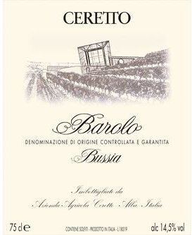 Ceretto Barolo Bussia