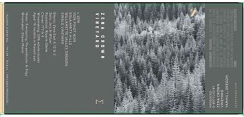 Zena Crown Vineyard Pinot Noir The Sum Eola-Amity Hills