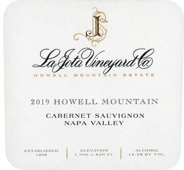 La Jota Vineyard Howell Mountain Cabernet Sauvignon