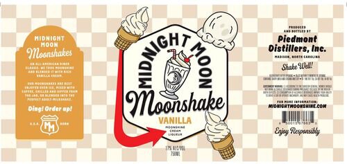 Midnight Moon Moonshake Vanilla Moonshine Cream Liqueur