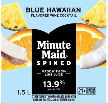 Minute Maid Spiked Blue Hawaiian Flavored Wine Cocktail