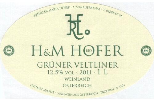 Weingut H.u.M. Hofer Gruner Veltliner