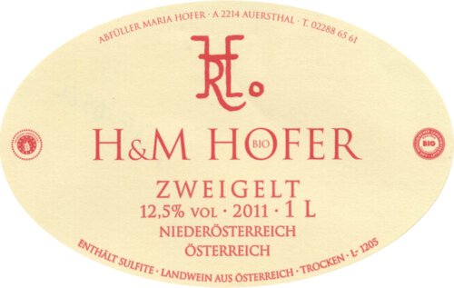 Weingut H.u.M. Hofer Zweigelt