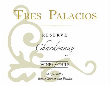 Tres Palacios Chardonnay Reserve Estate Grown Maipo Valley