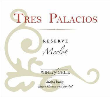 Tres Palacios Merlot Reserve Estate Grown Maipo Valley