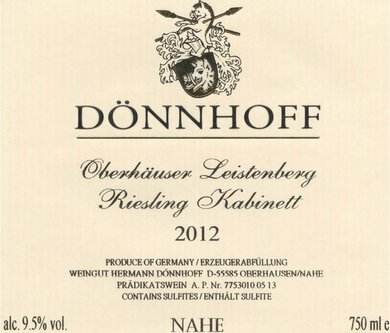 Donnhoff Riesling Oberhauser Leistenberg Kabinett