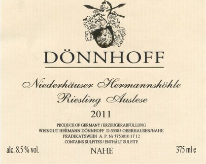 Donnhoff Riesling Niederhauser Hermannshohle Auslese Goldkapsel