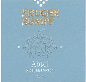 Kruger-Rumpf Riesling Bingerbruck Im Ruppertsberg Abtei Erstes Gewachs Trocken