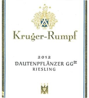 Kruger-Rumpf Riesling Munsterer Dautenpflanzer Grosses Gewachs