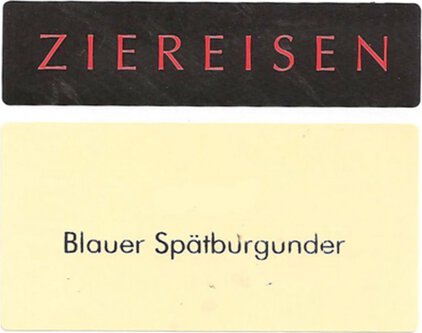 Weingut Ziereisen Blauer Spatburgunder