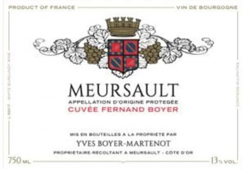 Boyer-Martenot Meursault Cuvee Fernand Boyer