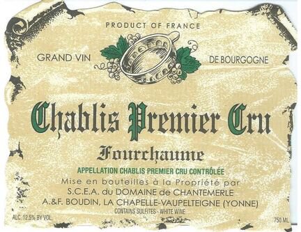 Domaine de Chantemerle Chablis 1er Cru Fourchaume