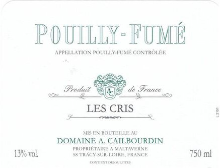 Domaine Alain Cailbourdin Pouilly-Fume Les Cris