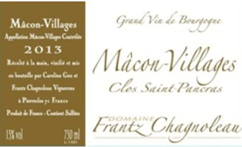Domaine Frantz Chagnoleau Macon-Villages Clos Saint-Pancras