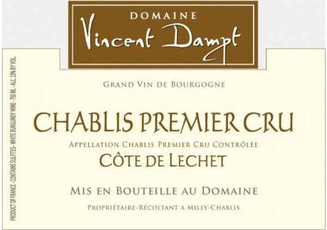 Domaine Vincent Dampt Chablis 1er Cru Cote de Lechet