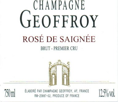 Champagne Rene Geoffroy Champagne Brut 1er Cru Rose De Saignee