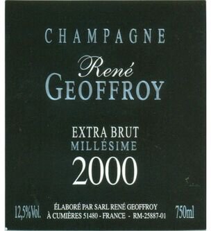 Champagne Rene Geoffroy Champagne Extra Brut Millesime Rene Geoffroy
