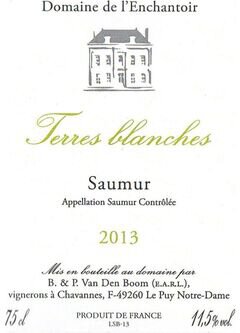 Domaine de l'Enchantoir Saumur Terres Blanches Blanc