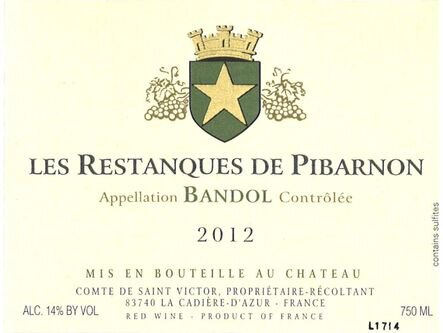 Chateau de Pibarnon Les Restanques de Pibarnon Bandol