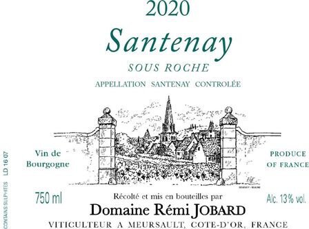 Domaine Remi Jobard Santenay Sous Roche Blanc