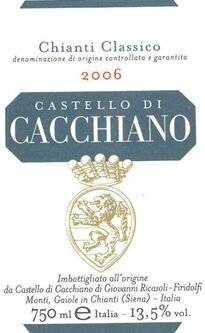 Castello Di Cacchiano Chianti Classico