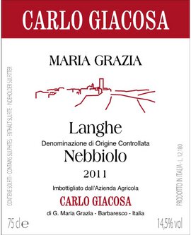 Carlo Giacosa Langhe Nebbiolo Maria Grazia