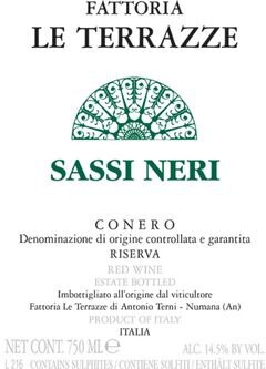 Le Terrazze Conero Sassi Neri Riserva