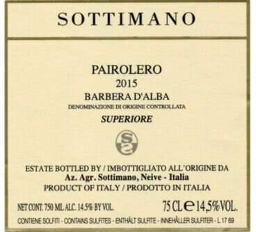 Sottimano Barbera d'Alba Superiore Pairolero