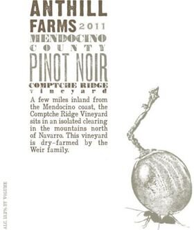 Anthill Farms Pinot Noir Comptche Ridge Vineyard Mendocino County