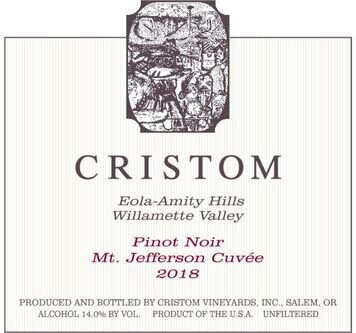 Cristom Vineyards Pinot Noir Mt. Jefferson Cuvee Willamette Valley