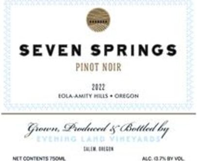 Evening Land Pinot Noir Seven Springs Eola-Amity Hills