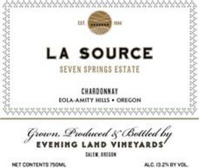 Evening Land Vineyards Chardonnay La Source Seven Springs Estate Eola-Amity Hills