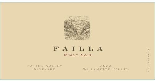 Failla Pinot Noir Patton Valley Vineyard Willamette Valley