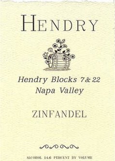 Hendry Napa Valley Zinfandel Block 7 & 22