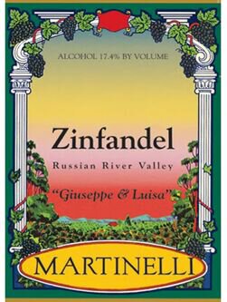 Martinelli Winery Zinfandel Guiseppe & Luisa Russian River Valley