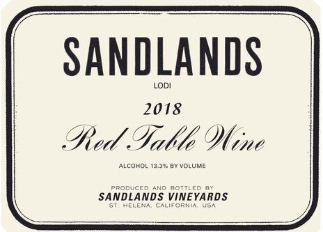 Sandlands Red Table Wine Lodi