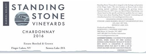 Standing Stone Vineyards Chardonnay Finger Lakes