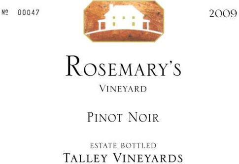 Talley Vineyards Pinot Noir Rosemary's Vineyard Arroyo Grande Valley