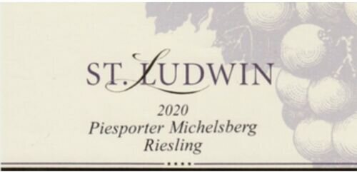 St. Ludwin Piesporter Michelsberg Riesling