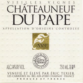 Eric Texier Wines Chateauneuf-du-Pape Rouge Vieilles Vignes